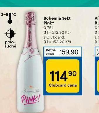 Tesco Bohemia sekt pink nabídka