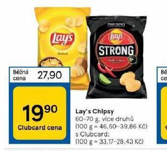 Tesco Lay´s chipsy nabídka