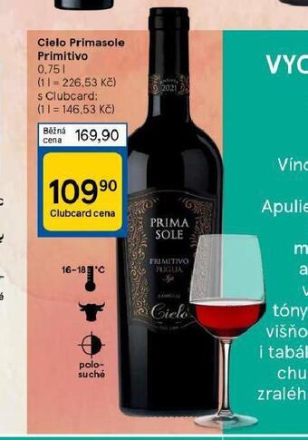 Tesco Cielo primasole primitivo nabídka