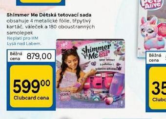 Tesco Shimmer me dětská tetovací sada nabídka