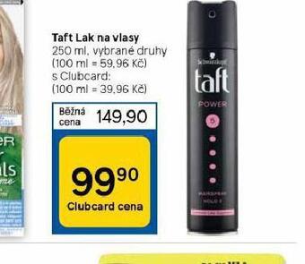 Tesco Taft lak na vlasy nabídka