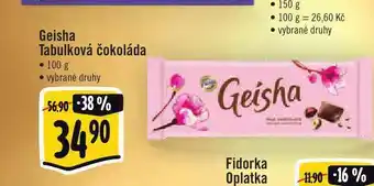 Jip Geisha tabulková čokoláda nabídka