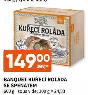 Terno Banquet kuřecí roláda se špenátem 600 g nabídka