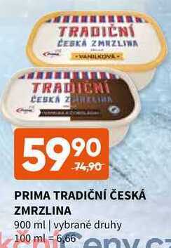 Terno Prima tradiční česká zmrzlina 900 ml nabídka