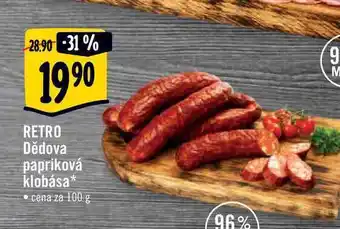 Albert Retro dědova papriková klobása100 g nabídka
