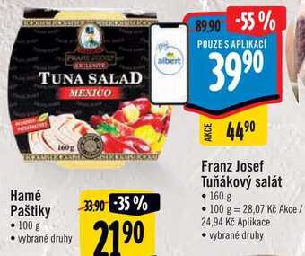 Albert Franz josef tuňákový salát • 160 g nabídka