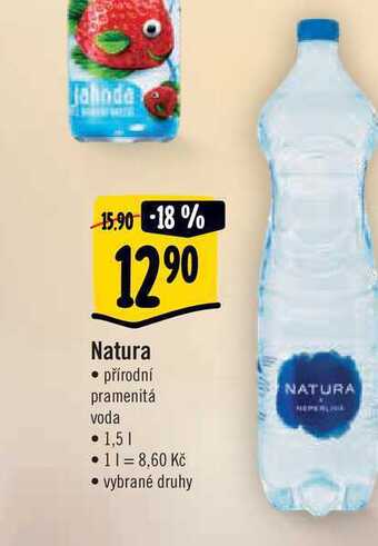 Albert Natura • přírodní pramenitá voda 1,5 l nabídka