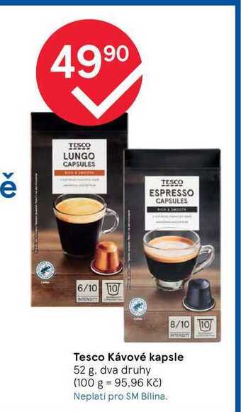 Tesco Tesco kávové kapsle 52 g nabídka