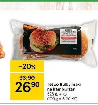 Tesco Tesco bulky maxi na hamburger 328 g. 4 ks nabídka