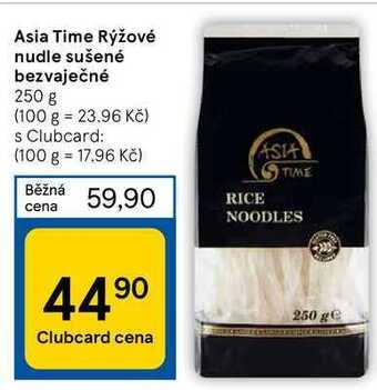 Tesco Asia time rýžové nudle sušené bezvaječné 250 g nabídka