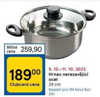 Tesco Hrnec nerezavějící ocel 24 cm nabídka
