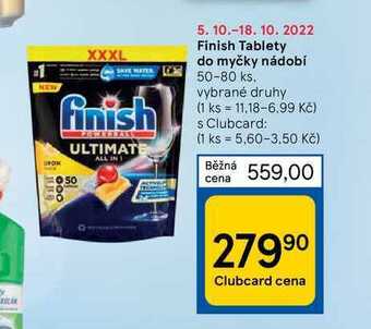 Tesco Finish tablety do myčky nádobí 50-80 ks nabídka