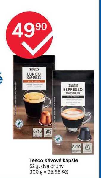 Tesco Tesco kávové kapsle 52 g nabídka