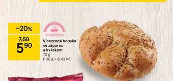 Tesco Vícezrnná houska se záparou a kváskem 70 g nabídka