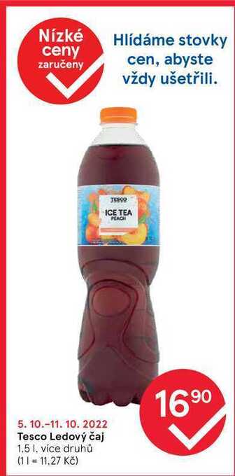 Tesco Tesco ledový čaj 1,5 l nabídka