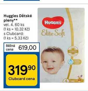 Tesco Huggies dětské pleny** vel. 4, 60 ks nabídka