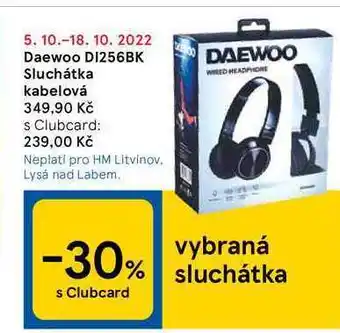 Tesco Daewoo di256bk sluchátka kabelová nabídka