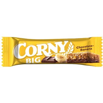 Corny big cereální tyčinka s banány v mléčné čokoládě