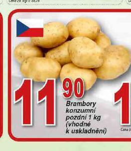Lidl Brambory konzumní pozdní nabídka