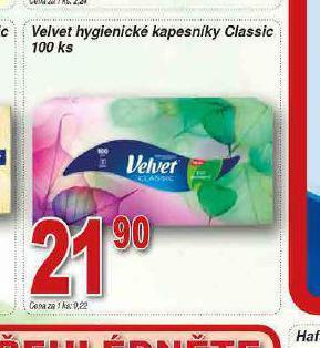 Lidl Velvet hygienické kapesníky nabídka