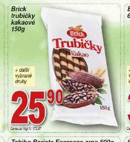 Lidl Brick trubičky kakaové nabídka