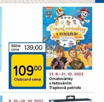 Tesco Omalovánky s tetováním tlapková patrola nabídka
