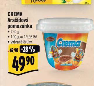 Albert Crema arašídová pomazánka nabídka