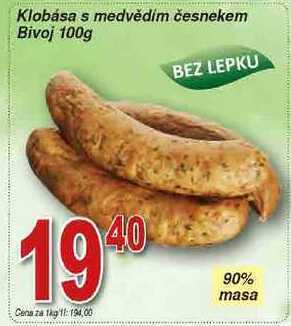Hruška Bivoj klobása s medvědím česnekem 100g nabídka