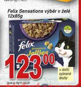 Hruška Felix sensations výběr v želé kapsičky pro kočky 12 x 85g nabídka