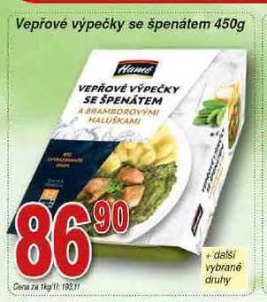 Hruška Hamé vepřové výpečky se špenátem 450g nabídka