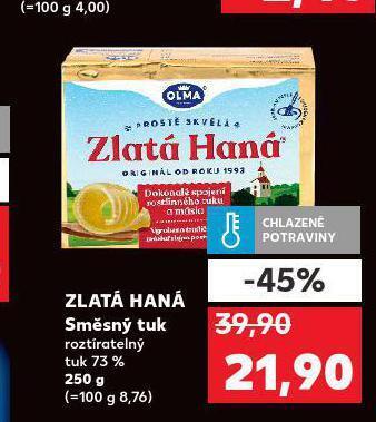 Kaufland Zlatá haná směsný tuk nabídka