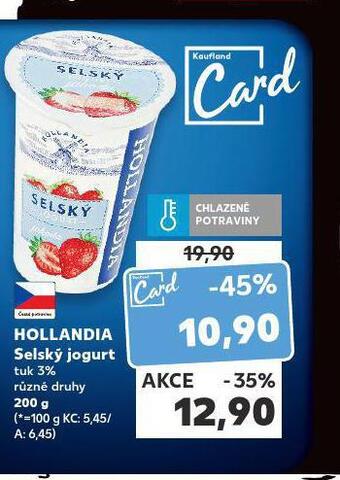Kaufland Hollandia selský jogurt nabídka