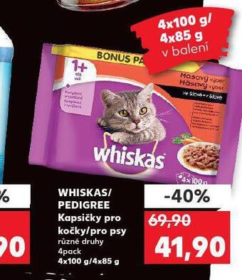 Kaufland Whiskas kapsičky pro kočky nabídka