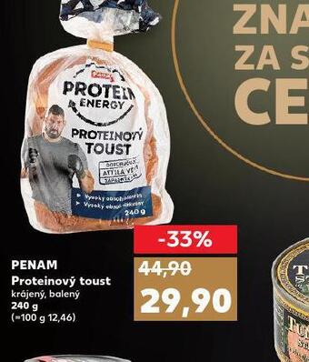 Kaufland Penam proteinový toust nabídka