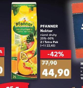 Kaufland Pfanner nektar nabídka
