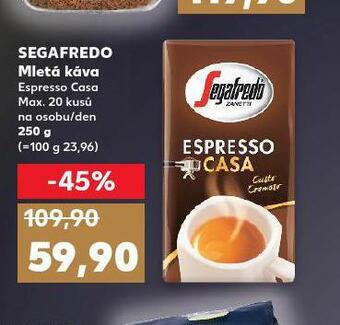 Kaufland Segafredo mletá káva nabídka