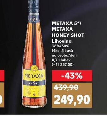 Kaufland Metaxa honey shot nabídka