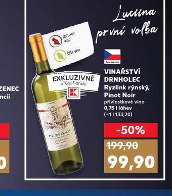 Kaufland Vinařství drnholec ryzlink rýnský nabídka