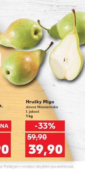 Kaufland Hrušky migo nabídka