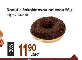 Donut s čokoládovou polevou 56 g