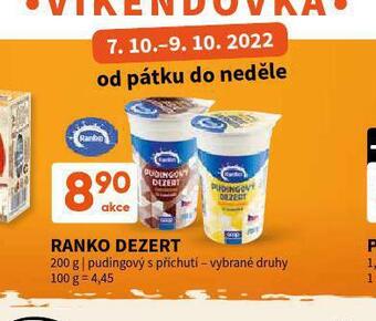 Terno Ranko dezert nabídka