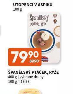 Terno Španělský ptáček, rýže nabídka