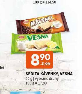 Terno Sedita kávenky, vesna nabídka