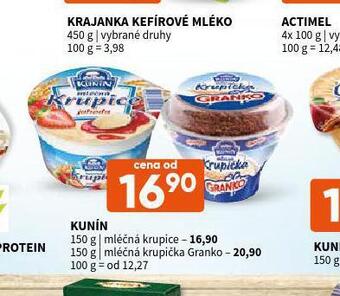 Terno Kunín mléčná krupice granko nabídka