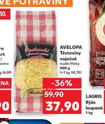 Kaufland Avelopa těstoviny vaječné nabídka