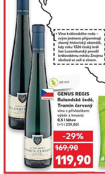 Kaufland Genus regis tramín červený nabídka