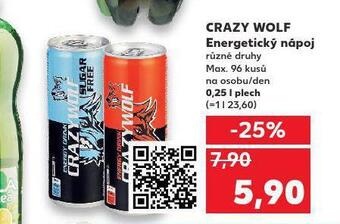 Kaufland Crazy wolf energetický nápoj nabídka