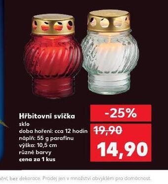 Kaufland Hřbitovní svíčka nabídka