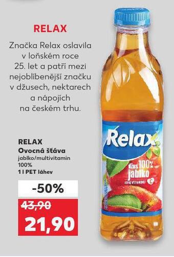 Kaufland Relax ovocná šťáva nabídka