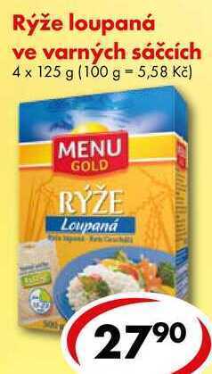 CBA Rýže loupaná ve varných sáčcích, 4x 125 g nabídka